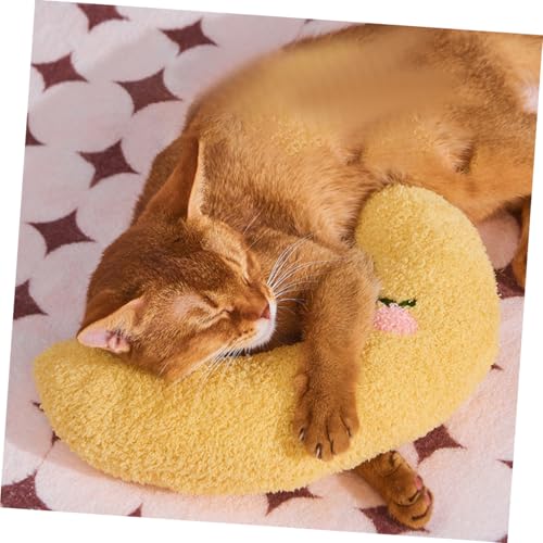 FIXOSHEE Waschbares Haustierkissen für Katzen und Kleine Hunde U Förmiges Nackenstützkissen Bequemes Kuschelkissen für Katzen und Kätzchen Vielseitig Einsetzbar Gelb FIXOSHEE Waschbares Haustierkissen für Katzen und Kleine Hunde U Förmiges Nackenstützkissen Bequemes Kuschelkissen für Katzen und Kätzchen Vielseitig Einsetzbar Gelb von FIXOSHEE
