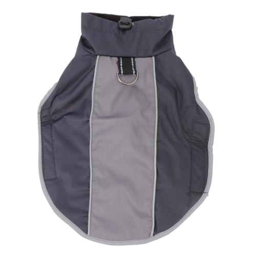 FIXOSHEE Wasserdichter Hundemantel XXL Schwarz Reflektierend Wind und Regenschutz Warmer Wintermantel mit Futter Für Große Hunde und Outdoor Aktivitäten von FIXOSHEE