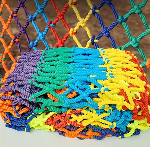 FIYSON Sicherheitsnetz für Kinder, Balkon Katzennetz, Neues Upgrade 3cm mesh, Treppen Schutznetz, Absperrnetz Outdoor, Schutznetz hochbett, Netz rausfallschutz, Universal schutznetz, Bunt (2 x 3m) von FIYSON