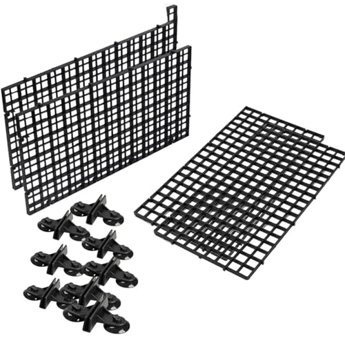 FJOADNVM Aquarium Trennwand 4 Stück Aquarium-Trennschale, Kunststoffnetz, Aquarium-Eierkarton, Lichtdiffusor, Fischtank-Trennfilter, Bodenisolierung von FJOADNVM