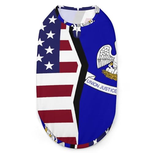 American Andouisianatate Flagg 3D-Bedruckte Hundekleidung, stilvolle, ärmellose Hundehemden, Weste, atmungsaktives Tanktop für Haustiere, T-Shirt, Sweatshirt, Größe L American Andouisianatate Flagg 3D-Bedruckte Hundekleidung, stilvolle, ärmellose Hundehemden, Weste, atmungsaktives Tanktop für Haustiere, T-Shirt, Sweatshirt, Größe L von FJQWKLF