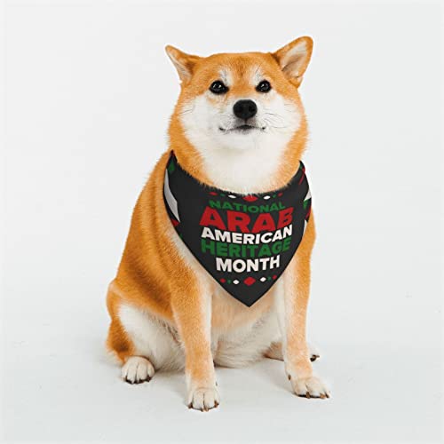 Arab American Heritage Month, verstellbare Hundekostüme, Bandana-Passform, dreieckig, wendbar, doppeltes Design, Haustier-Schal, Größe S von FJQWKLF