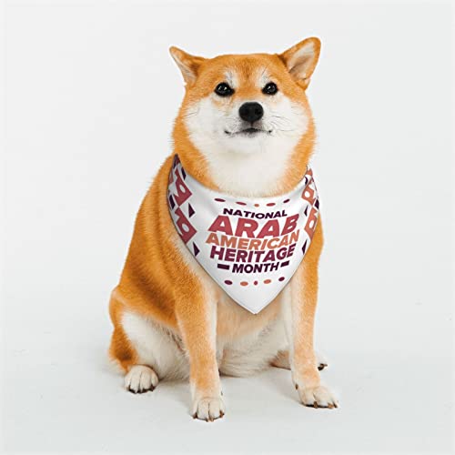 Arab American Heritage Month, verstellbare Hundekostüme, Bandana-Passform, dreieckig, wendbar, doppeltes Design, Haustier-Schal, Größe S von FJQWKLF