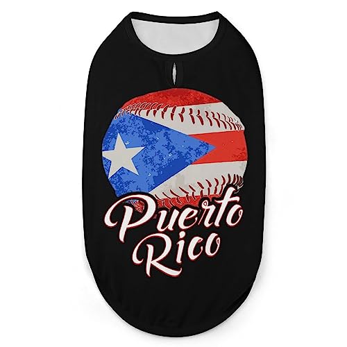 Baseball Puerto Rican Pride Hundehemd Sommer Haustier T-Shirt weiches ärmelloses Tank Top Haustierkleidung formelle Welpen und Katzen Medium Baseball Puerto Rican Pride Hundehemd Sommer Haustier T-Shirt weiches ärmelloses Tank Top Haustierkleidung formelle Welpen und Katzen Medium von FJQWKLF