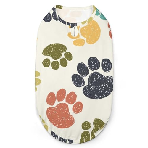 Bezaubernde Hundekleidung mit 3D-Aufdruck „Welpen-Hundepfoten, stilvolle ärmellose Hundehemden, Weste, atmungsaktives Tanktop für Haustiere, T-Shirt, Sweatshirt, Größe XL Bezaubernde Hundekleidung mit 3D-Aufdruck „Welpen-Hundepfoten, stilvolle ärmellose Hundehemden, Weste, atmungsaktives Tanktop für Haustiere, T-Shirt, Sweatshirt, Größe XL von FJQWKLF