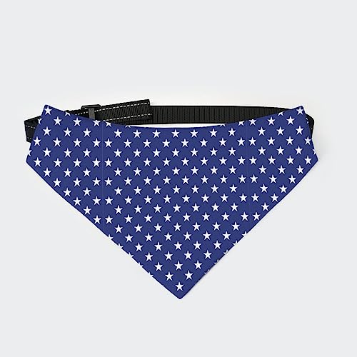 Blauer weißer Stern-Hundehalsband-Halsband-Haustier-Dreiecksschal-Katzen-Halstuch mit Verstellbarer Schnalle Blauer weißer Stern-Hundehalsband-Halsband-Haustier-Dreiecksschal-Katzen-Halstuch mit Verstellbarer Schnalle von FJQWKLF