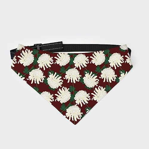 Chrysantheme Blume Hundehalstuch Halsband Haustier Dreieckstuch Katzenhalstuch mit Verstellbarer Schnalle Chrysantheme Blume Hundehalstuch Halsband Haustier Dreieckstuch Katzenhalstuch mit Verstellbarer Schnalle von FJQWKLF