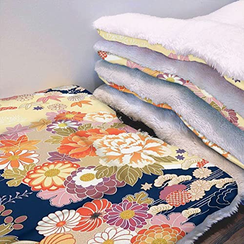 Cremefarbenes Indigo, ultraweiche, dicke Flanell-Bettmatten für Hunde und Katzen, traditionelle Kimono-Motive mit thermisch wärmendem, körperwärmereflektierendem Kernpolster, waschbar, japanisch Cremefarbenes Indigo, ultraweiche, dicke Flanell-Bettmatten für Hunde und Katzen, traditionelle Kimono-Motive mit thermisch wärmendem, körperwärmereflektierendem Kernpolster, waschbar, japanisch von FJQWKLF