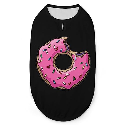 Donuts Hundehemd, Sommer-T-Shirt für Haustiere, weiches, ärmelloses Tanktop, Haustierkleidung, formelle Kleidung für Welpen und Katzen, Größe M Donuts Hundehemd, Sommer-T-Shirt für Haustiere, weiches, ärmelloses Tanktop, Haustierkleidung, formelle Kleidung für Welpen und Katzen, Größe M von FJQWKLF