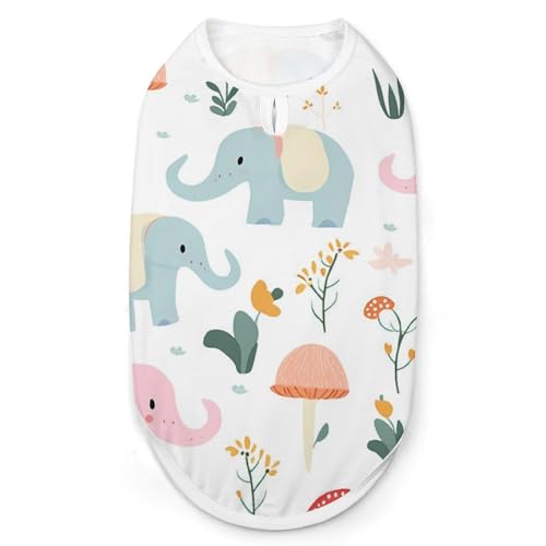 Elephoneushroom Hundehemd, Sommer-T-Shirt für Haustiere, weiches, ärmelloses Tanktop, Haustierkleidung, formelle Kleidung für alle Welpen und Katzen, XX-Large Elephoneushroom Hundehemd, Sommer-T-Shirt für Haustiere, weiches, ärmelloses Tanktop, Haustierkleidung, formelle Kleidung für alle Welpen und Katzen, XX-Large von FJQWKLF