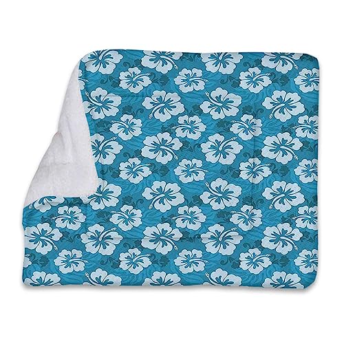 FJQWKLF Blaugrüne und Blaue Fleece-Decke für Katzen und Hunde, modisches Stoffdesign, Druck für kleine, mittelgroße und große Hunde, Katzen, Blumen und Blätter FJQWKLF Blaugrüne und Blaue Fleece-Decke für Katzen und Hunde, modisches Stoffdesign, Druck für kleine, mittelgroße und große Hunde, Katzen, Blumen und Blätter von FJQWKLF