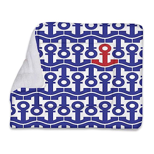 FJQWKLF Marineblau-rote Haustiere, Katzenbett, Haustierdecke, Thermisch stilisierte Meeresanker-Motiv, Schiffsreise, weich, warm, Welpendecke, Bezug, Hundekatzenfelldecke, zum Schlafen, nautisch FJQWKLF Marineblau-rote Haustiere, Katzenbett, Haustierdecke, Thermisch stilisierte Meeresanker-Motiv, Schiffsreise, weich, warm, Welpendecke, Bezug, Hundekatzenfelldecke, zum Schlafen, nautisch von FJQWKLF