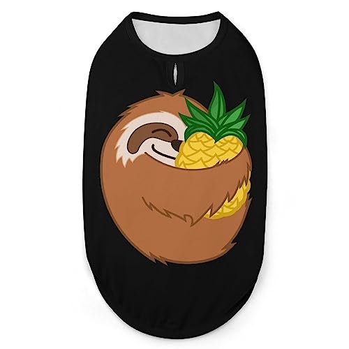 Faultier-Kiefer-Hundehemd, Sommer-T-Shirt für Haustiere, weiches, ärmelloses Tanktop, Haustierkleidung, formelle Kleidung für Welpen und Katzen, Größe M Faultier-Kiefer-Hundehemd, Sommer-T-Shirt für Haustiere, weiches, ärmelloses Tanktop, Haustierkleidung, formelle Kleidung für Welpen und Katzen, Größe M von FJQWKLF