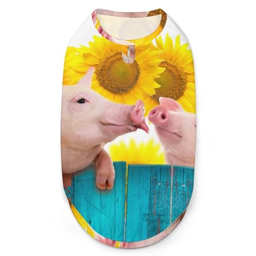 Funnyunflowers Pigs 3D-Bedruckte Hundekleidung, stylische ärmellose Hundehemden, Weste, atmungsaktives Haustier-Tanktop, T-Shirt, Sweatshirt, Größe M Funnyunflowers Pigs 3D-Bedruckte Hundekleidung, stylische ärmellose Hundehemden, Weste, atmungsaktives Haustier-Tanktop, T-Shirt, Sweatshirt, Größe M von FJQWKLF