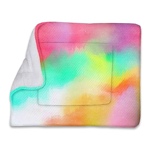 Gelb-rote Thermo-Haustiermatte, Betteinlage, Aquarell-Galaxie-Design in Regenbogenfarben, weicher Plüsch, Herbst-Winter-Thermo-Haustierbett, Schlummerschlafen für Kätzchen, Welpen, Kaninchen, abstra Gelb-rote Thermo-Haustiermatte, Betteinlage, Aquarell-Galaxie-Design in Regenbogenfarben, weicher Plüsch, Herbst-Winter-Thermo-Haustierbett, Schlummerschlafen für Kätzchen, Welpen, Kaninchen, abstra von FJQWKLF