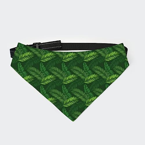 Grüne Palme Hundehalsband Halsband Haustier Dreieckstuch Katzenhalstuch mit Verstellbarer Schnalle Grüne Palme Hundehalsband Halsband Haustier Dreieckstuch Katzenhalstuch mit Verstellbarer Schnalle von FJQWKLF