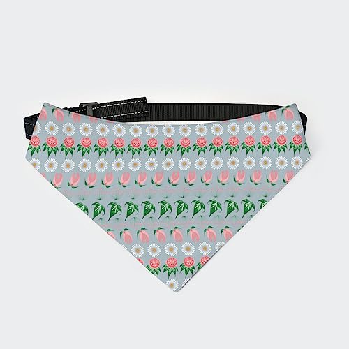 Hunde-Bandana-Halsband mit Märchen-Blumen-Motiv, Dreieckstuch für Haustiere, Katzen-Halstuch mit Verstellbarer Schnalle Hunde-Bandana-Halsband mit Märchen-Blumen-Motiv, Dreieckstuch für Haustiere, Katzen-Halstuch mit Verstellbarer Schnalle von FJQWKLF