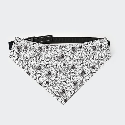 Hundehalstuch im Vintage-Stil mit Blumenmuster, Dreieckstuch für Haustiere, Katzenhalstuch mit Verstellbarer Schnalle Hundehalstuch im Vintage-Stil mit Blumenmuster, Dreieckstuch für Haustiere, Katzenhalstuch mit Verstellbarer Schnalle von FJQWKLF