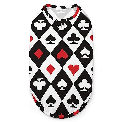 Hundehemd mit Poker-Aufdruck, Sommer-T-Shirt für Haustiere, weiches, ärmelloses Tanktop, Haustierkleidung, formelle Kleidung für alle Welpen und Katzen, XX-Large Hundehemd mit Poker-Aufdruck, Sommer-T-Shirt für Haustiere, weiches, ärmelloses Tanktop, Haustierkleidung, formelle Kleidung für alle Welpen und Katzen, XX-Large von FJQWKLF
