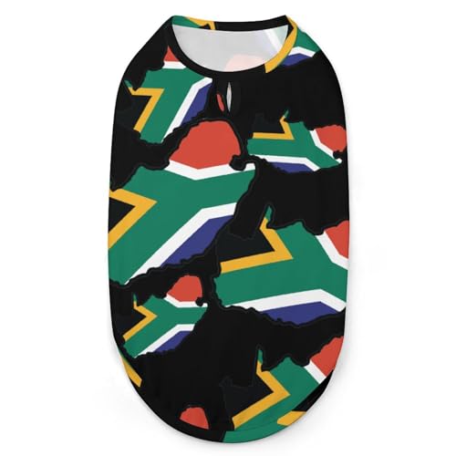 Hundekleidung mit 3D-Aufdruck, Karte der südafrikanischen Flagge, modische ärmellose Hundehemden, Weste, atmungsaktives Tanktop für Haustiere, T-Shirt, Sweatshirt, XX-Large Hundekleidung mit 3D-Aufdruck, Karte der südafrikanischen Flagge, modische ärmellose Hundehemden, Weste, atmungsaktives Tanktop für Haustiere, T-Shirt, Sweatshirt, XX-Large von FJQWKLF