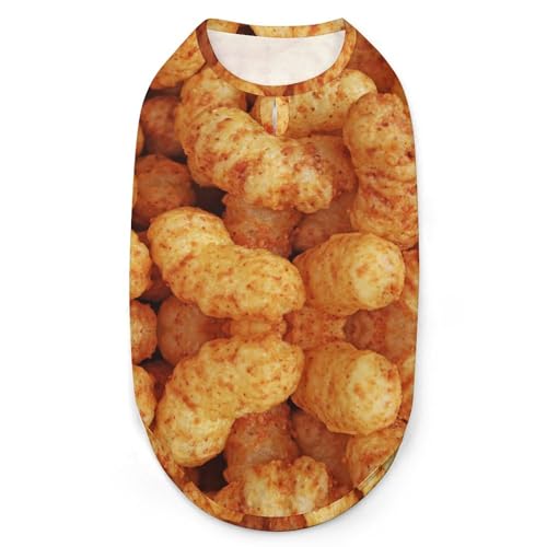 Hundekleidung mit Erdnussgeschmack und Snacks im 3D-Druck, stilvolle ärmellose Hundehemden, Weste, atmungsaktives Haustier-Tanktop, T-Shirt, Sweatshirt, Größe M Hundekleidung mit Erdnussgeschmack und Snacks im 3D-Druck, stilvolle ärmellose Hundehemden, Weste, atmungsaktives Haustier-Tanktop, T-Shirt, Sweatshirt, Größe M von FJQWKLF