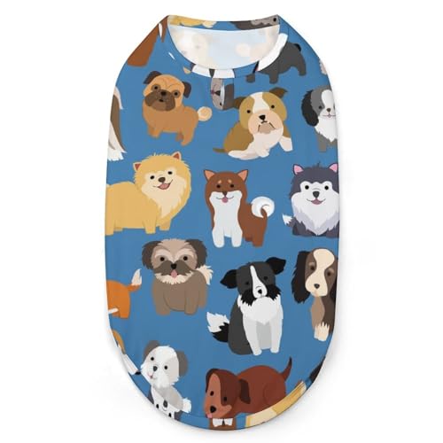 Hundepfoten, Welpen, Tiere, Haustiere, 3D-gedruckte Hundekleidung, stilvolle, ärmellose Hundehemden, Weste, atmungsaktives Haustier-Tanktop, T-Shirt, Sweatshirt, Größe M Hundepfoten, Welpen, Tiere, Haustiere, 3D-gedruckte Hundekleidung, stilvolle, ärmellose Hundehemden, Weste, atmungsaktives Haustier-Tanktop, T-Shirt, Sweatshirt, Größe M von FJQWKLF