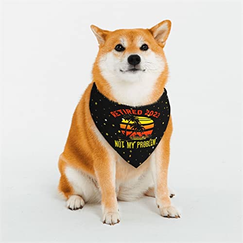 Im Ruhestand 2023 „My Problem Anymore“, verstellbare Hundekostüme, Bandana-Passform, dreieckig, wendbar, doppeltes Design, Haustier-Schal, groß Im Ruhestand 2023 „My Problem Anymore“, verstellbare Hundekostüme, Bandana-Passform, dreieckig, wendbar, doppeltes Design, Haustier-Schal, groß von FJQWKLF