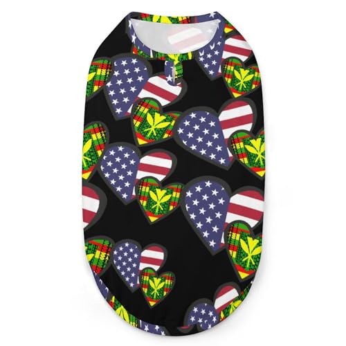 Ineinandergreifende Herzen USA Tribal Kanakaaoli Flagge 3D-gedruckte Hundekleidung stilvolle ärmellose Hundehemden Weste atmungsaktives Haustier-Tanktop T-Shirt Sweatshirt Größe L Ineinandergreifende Herzen USA Tribal Kanakaaoli Flagge 3D-gedruckte Hundekleidung stilvolle ärmellose Hundehemden Weste atmungsaktives Haustier-Tanktop T-Shirt Sweatshirt Größe L von FJQWKLF