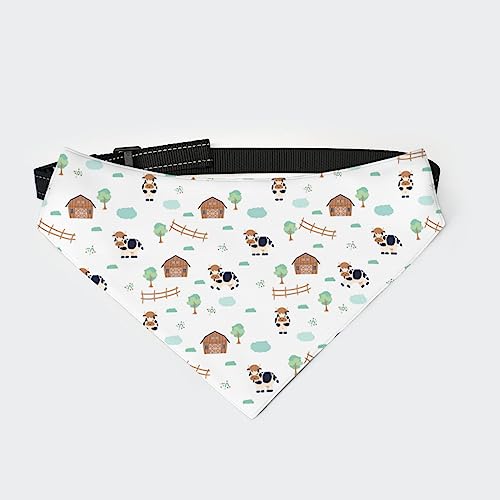 Kuh Bauernhof Tier Hund Bandana Halsband Haustier Dreieck Schal Katze Halstuch mit Verstellbarer Schnalle Kuh Bauernhof Tier Hund Bandana Halsband Haustier Dreieck Schal Katze Halstuch mit Verstellbarer Schnalle von FJQWKLF