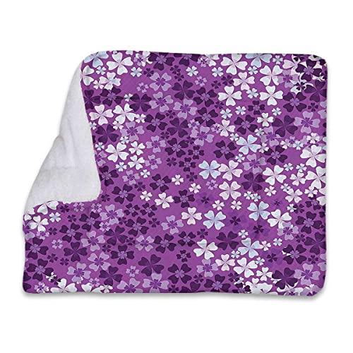 Lila, rosa, weicher, warmer Haustier-Fleece-Überwurf für kleine Hunde und Katzen, Blumen, Frühling, romantisch, stilvoll, auf dem Land, maschinenwaschbar, Unterlage, Haustier-Schlafmatte für Hunde, Lila, rosa, weicher, warmer Haustier-Fleece-Überwurf für kleine Hunde und Katzen, Blumen, Frühling, romantisch, stilvoll, auf dem Land, maschinenwaschbar, Unterlage, Haustier-Schlafmatte für Hunde, von FJQWKLF