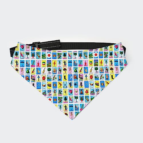 Loteria Game Hunde-Bandana-Halsband, Haustier-Dreieckstuch, Katzen-Halstuch mit Verstellbarer Schnalle Loteria Game Hunde-Bandana-Halsband, Haustier-Dreieckstuch, Katzen-Halstuch mit Verstellbarer Schnalle von FJQWKLF