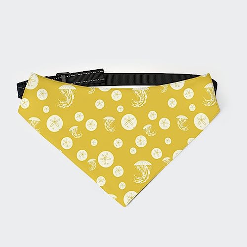 Maritime Sand Dollars Hunde-Bandana-Halsband, Haustier-Dreieckstuch, Katzen-Halstuch mit Verstellbarer Schnalle von FJQWKLF