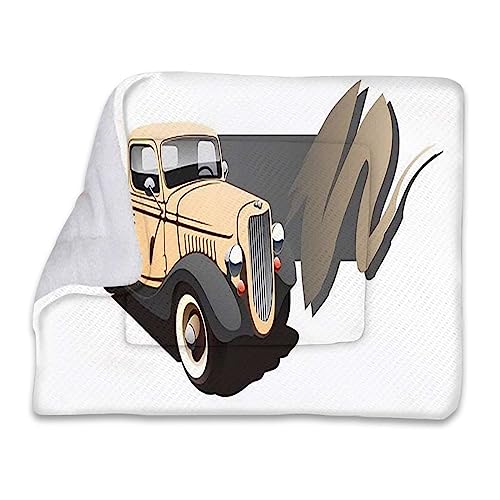 Mehrfarbige Hundebettmatte mit Autos, nostalgische Funk-Kunst für Bett, Couch, Sofa, Reisen, waschbar und leicht, modernes Auto-Design Mehrfarbige Hundebettmatte mit Autos, nostalgische Funk-Kunst für Bett, Couch, Sofa, Reisen, waschbar und leicht, modernes Auto-Design von FJQWKLF