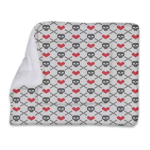 Mehrfarbige Thermo-Wärmebettmatte für Katzen und Hunde, geometrisches Totenkopf- und Herzmuster für Welpen, Hunde, Katzen, Sofakissen, Heimteppich, hält warm, Schlafbezug, Totenköpfe, Dekorationen Mehrfarbige Thermo-Wärmebettmatte für Katzen und Hunde, geometrisches Totenkopf- und Herzmuster für Welpen, Hunde, Katzen, Sofakissen, Heimteppich, hält warm, Schlafbezug, Totenköpfe, Dekorationen von FJQWKLF