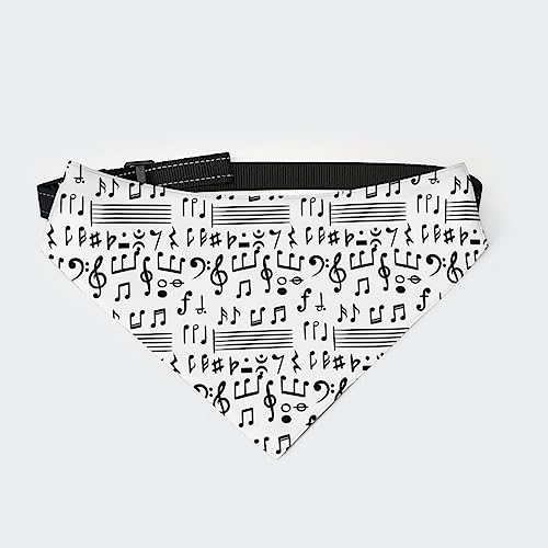 Musiknoten Hundehalstuch Halsband Haustier Dreieckstuch Katzenhalstuch mit Verstellbarer Schnalle Musiknoten Hundehalstuch Halsband Haustier Dreieckstuch Katzenhalstuch mit Verstellbarer Schnalle von FJQWKLF