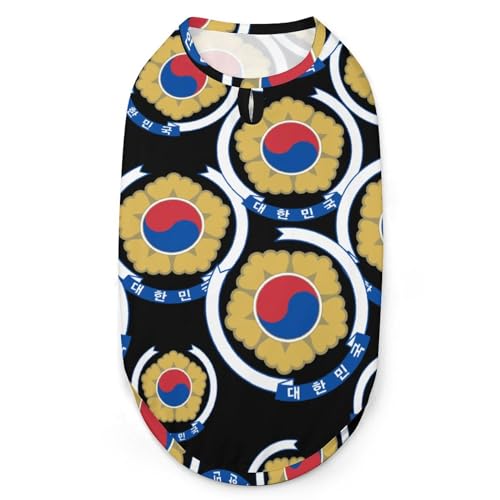 Nationales Emblem von Südkorea, 3D-Bedruckte Hundekleidung, stilvolle, ärmellose Hundehemden, Weste, atmungsaktives Tanktop für Haustiere, T-Shirt, Sweatshirt, Größe X-Large Nationales Emblem von Südkorea, 3D-Bedruckte Hundekleidung, stilvolle, ärmellose Hundehemden, Weste, atmungsaktives Tanktop für Haustiere, T-Shirt, Sweatshirt, Größe X-Large von FJQWKLF