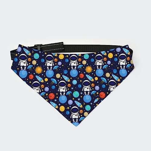 Niedliche Astronauten und Satelliten, Weltraum-Hundehalstuch, Halsband, Dreieckstuch, Katzenhalstuch mit Verstellbarer Schnalle Niedliche Astronauten und Satelliten, Weltraum-Hundehalstuch, Halsband, Dreieckstuch, Katzenhalstuch mit Verstellbarer Schnalle von FJQWKLF