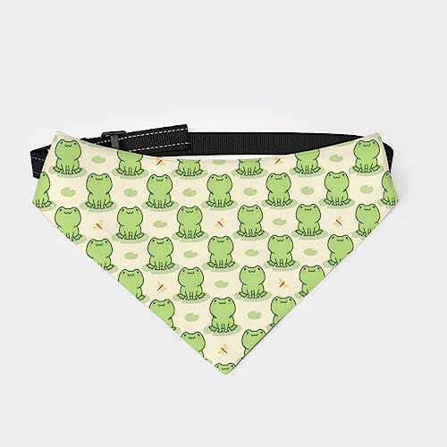 Niedliche Frösche, grünes Hunde-Bandana-Halsband, Haustier-Dreieckstuch, Katzen-Halstuch mit Verstellbarer Schnalle Niedliche Frösche, grünes Hunde-Bandana-Halsband, Haustier-Dreieckstuch, Katzen-Halstuch mit Verstellbarer Schnalle von FJQWKLF