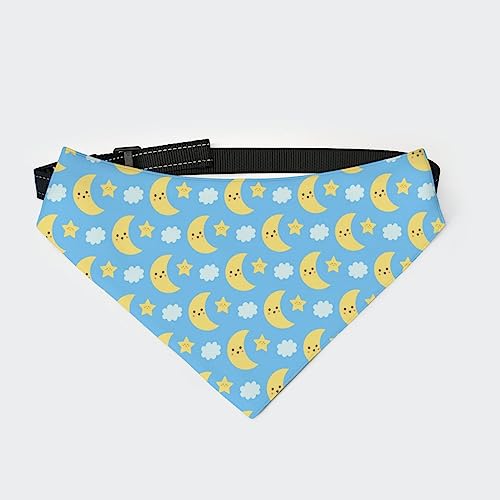 Niedliches Hunde-Bandana-Halsband mit Mond- und Sternen-Aufdruck, Dreieckstuch für Haustiere, Katzen-Halstuch mit Verstellbarer Schnalle Niedliches Hunde-Bandana-Halsband mit Mond- und Sternen-Aufdruck, Dreieckstuch für Haustiere, Katzen-Halstuch mit Verstellbarer Schnalle von FJQWKLF