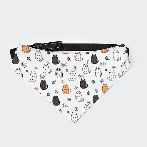 Niedliches Katzen-Kätzchen-Hunde-Bandana-Halsband, dreieckiges Haustier-Halstuch, Katzen-Halstuch mit Verstellbarer Schnalle Niedliches Katzen-Kätzchen-Hunde-Bandana-Halsband, dreieckiges Haustier-Halstuch, Katzen-Halstuch mit Verstellbarer Schnalle von FJQWKLF