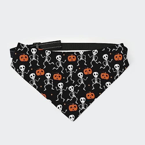 Niedliches Totenkopf-Skelett tanzendes lustiges Hunde-Bandana-Halsband, dreieckiges Haustier-Halstuch, Katzen-Kopftuch mit Verstellbarer Schnalle Niedliches Totenkopf-Skelett tanzendes lustiges Hunde-Bandana-Halsband, dreieckiges Haustier-Halstuch, Katzen-Kopftuch mit Verstellbarer Schnalle von FJQWKLF