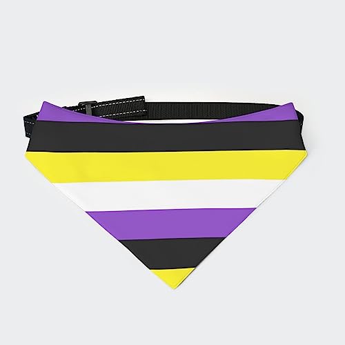 Non-Binary Genderqueer Pride Flag Hundehalstuch Halsband Haustier Dreieckstuch Katzenhalstuch mit Verstellbarer Schnalle Non-Binary Genderqueer Pride Flag Hundehalstuch Halsband Haustier Dreieckstuch Katzenhalstuch mit Verstellbarer Schnalle von FJQWKLF