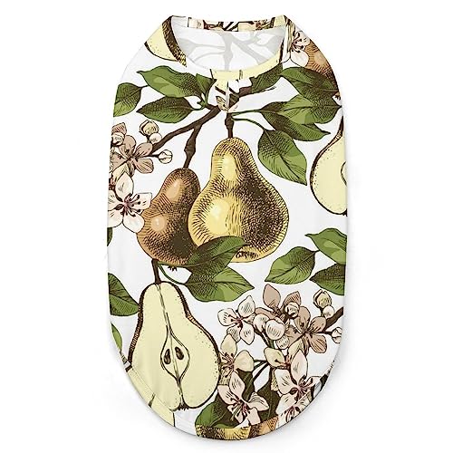 Pears Hundehemd, Sommer-T-Shirt für Haustiere, weiches, ärmelloses Tanktop, Haustierkleidung, formelle Kleidung für Welpen und Katzen, Größe L Pears Hundehemd, Sommer-T-Shirt für Haustiere, weiches, ärmelloses Tanktop, Haustierkleidung, formelle Kleidung für Welpen und Katzen, Größe L von FJQWKLF