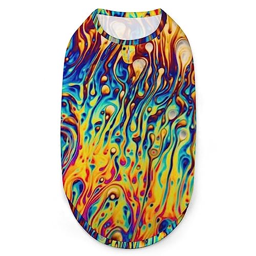 Psychedelisches Trippy Hundehemd, Sommer-T-Shirt für Haustiere, weiches, ärmelloses Tanktop, Haustierkleidung, formelle Kleidung für alle Welpen und Katzen, Größe L Psychedelisches Trippy Hundehemd, Sommer-T-Shirt für Haustiere, weiches, ärmelloses Tanktop, Haustierkleidung, formelle Kleidung für alle Welpen und Katzen, Größe L von FJQWKLF