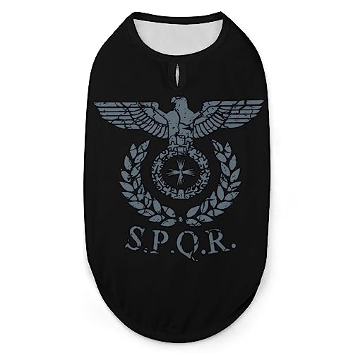 Roman EmblemPQR Hundehemd, Sommer-T-Shirt für Haustiere, weiches, ärmelloses Tanktop, Haustierkleidung, formelle Kleidung für alle Welpen und Katzen, Größe S Roman EmblemPQR Hundehemd, Sommer-T-Shirt für Haustiere, weiches, ärmelloses Tanktop, Haustierkleidung, formelle Kleidung für alle Welpen und Katzen, Größe S von FJQWKLF