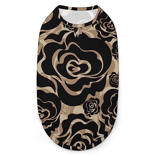 Rose Hundehemd, Sommer-T-Shirt für Haustiere, weiches, ärmelloses Tanktop, Haustierkleidung, formelle Kleidung für Welpen und Katzen, Größe S Rose Hundehemd, Sommer-T-Shirt für Haustiere, weiches, ärmelloses Tanktop, Haustierkleidung, formelle Kleidung für Welpen und Katzen, Größe S von FJQWKLF