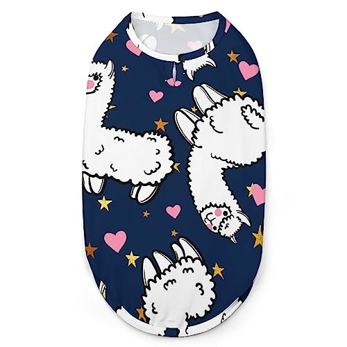 Süßes Alpakas-Hundehemd mit rosa Herz, Sommer-T-Shirt für Haustiere, weiches ärmelloses Tanktop, Haustierkleidung, formelle Kleidung für Welpen und Katzen, klein Süßes Alpakas-Hundehemd mit rosa Herz, Sommer-T-Shirt für Haustiere, weiches ärmelloses Tanktop, Haustierkleidung, formelle Kleidung für Welpen und Katzen, klein von FJQWKLF