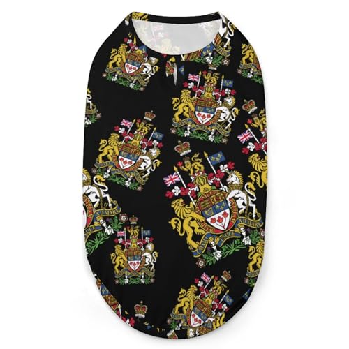 Wappen von Kanada, 3D-Bedruckte Hundekleidung, stylische ärmellose Hundehemden, Weste, atmungsaktives Tanktop für Haustiere, T-Shirt, Sweatshirt, XX-Large Wappen von Kanada, 3D-Bedruckte Hundekleidung, stylische ärmellose Hundehemden, Weste, atmungsaktives Tanktop für Haustiere, T-Shirt, Sweatshirt, XX-Large von FJQWKLF
