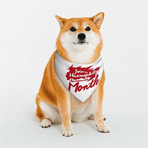 Wir tragen Rot zum Hämophilie-Bewusstseinstag. Verstellbare Hundekostüme, Bandana-Passform, dreieckig, wendbar, doppeltes Design, Haustier-Schal, Größe M Wir tragen Rot zum Hämophilie-Bewusstseinstag. Verstellbare Hundekostüme, Bandana-Passform, dreieckig, wendbar, doppeltes Design, Haustier-Schal, Größe M von FJQWKLF