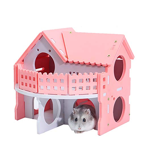 FJROnline Hamsterhaus, Deluxe, zweilagig, aus Holz, für Kleintiere, für Hamster, Maus, Ratten, Rennmäuse von FJROnline